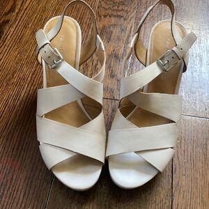 Franco Sarto white wedges size 8.5 US